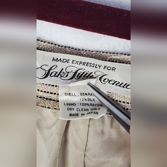 Saks Fifth Avenue Silk Rayoun Office Career BUSINESS Women's Skirt  Suit Size 6 - Picture 11 of 13